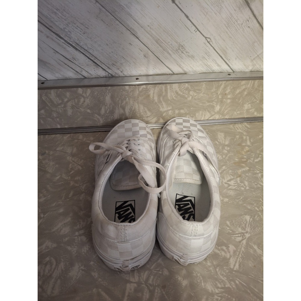 Vans Tonal Checkerboard White Cream VN000UDDU9K Mens Size 4.5 Womens Size 6 NICE - Picture 5 of 8